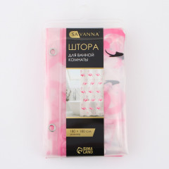 Штора для ванной комнаты «Фламинго» - Фото 4