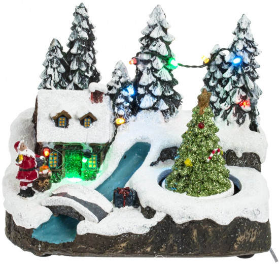 Фигурка музыкальная с подсветкой «Рождество»