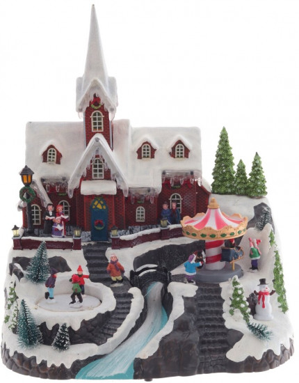 Фигурка музыкальная с подсветкой «Рождество»