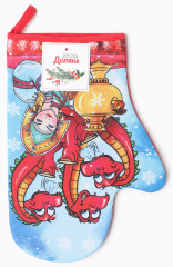 Варежка-прихватка «Чаепитие с драконом» - Фото 3