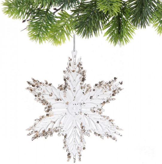 Подвеска на ёлку «Блестящая снежинка»