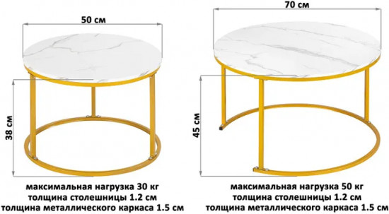 Комплект столиков журнальных
