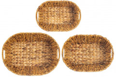 Набор плетеных корзинок с ручками - Фото 1