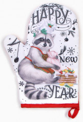 Варежка-прихватка «Happy new year» - Фото 3