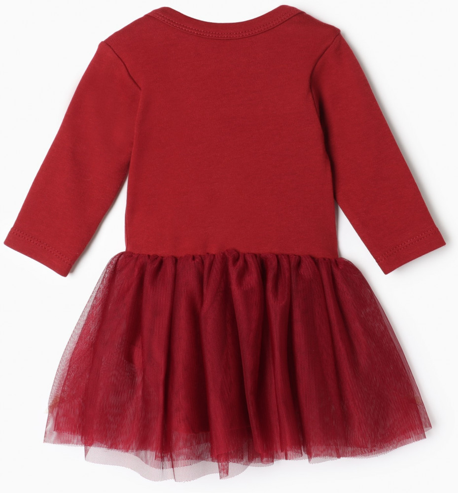 Боди с юбкой для девочек | Cherry Red | Крошка Я | Фото 5