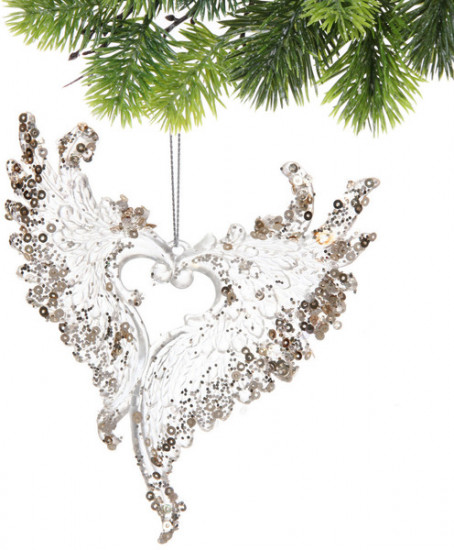 Подвеска на ёлку «Крылья любви»