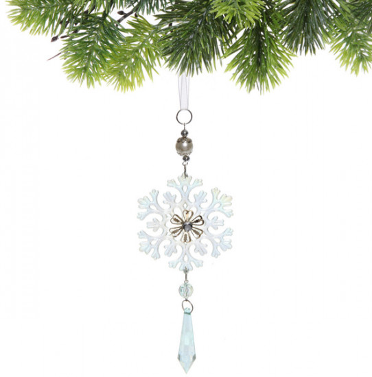 Подвеска на ёлку «Ледяная снежинка»