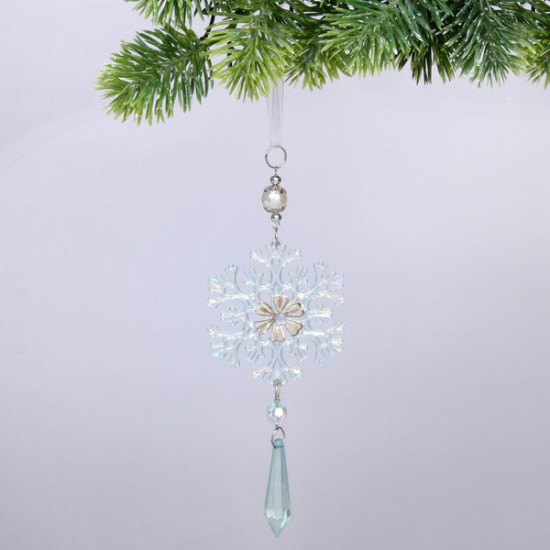 Подвеска на ёлку «Ледяная снежинка»