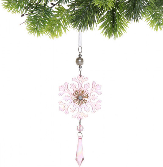 Подвеска на ёлку «Ледяная снежинка»