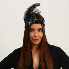 Повязка на голову с пером - Фото 5
