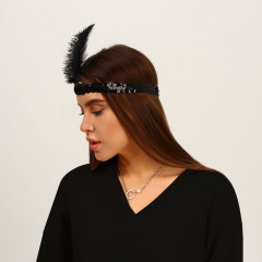 Повязка на голову с пером - Фото 5