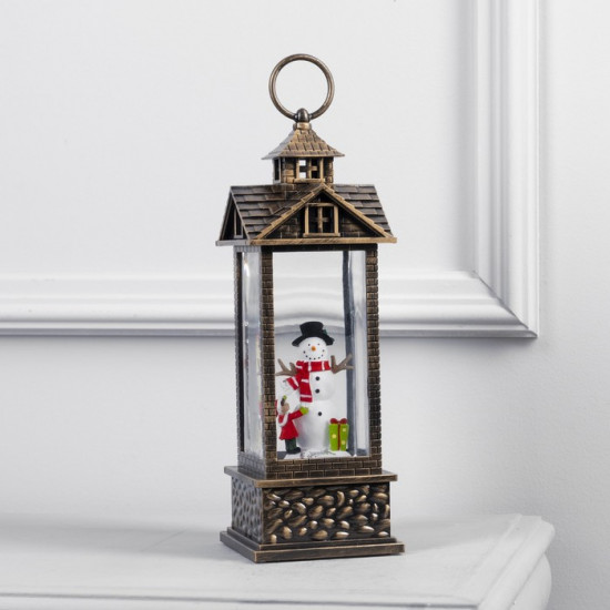 Фигура светодиодная «Фонарь со снеговиком»
