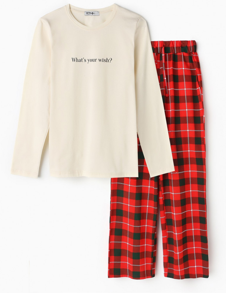 Пижама женская «What's your wish?» | Женская домашняя одежда к Новому году | KAFTAN | Фото 5