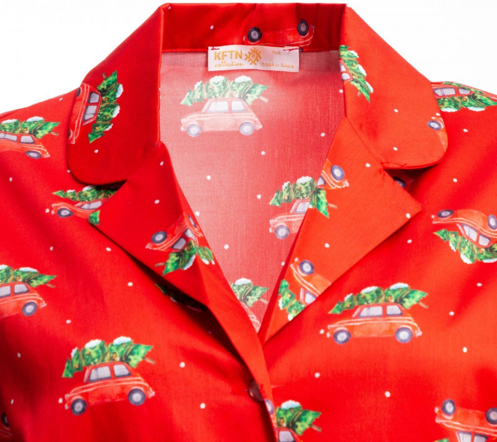 Пижама женская «Машинки» | Женская домашняя одежда к Новому году | KAFTAN | Фото 8