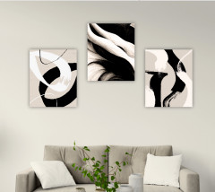 Картина модульная «Черное-белое изобилие» - Фото 1