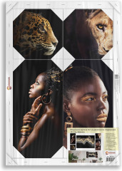 Картина модульная «Взгляд Африки» - Фото 2