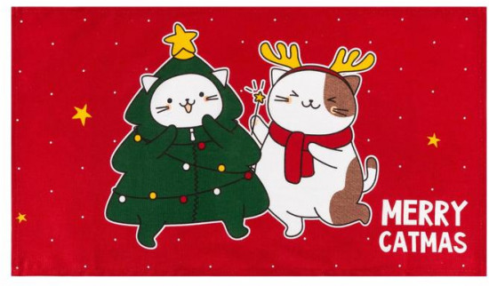 Полотенце «Merry catmas»