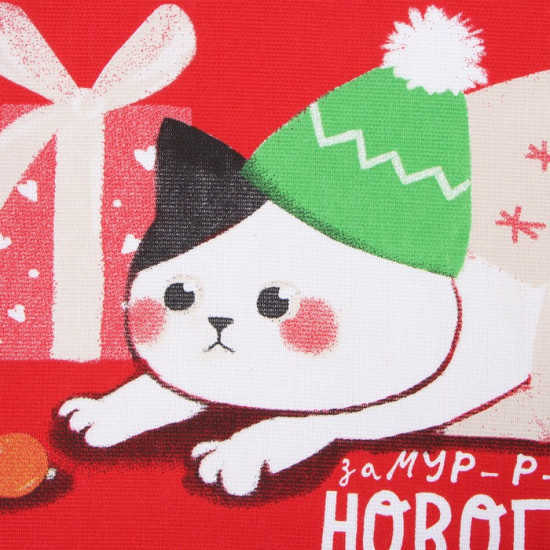 Полотенце «Новогодний котик»
