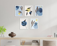 Набор постеров интерьерных «Абстрактный лист» - Фото 1