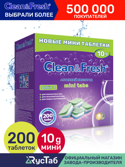 Таблетки мини для посудомоечных машин mini tabs