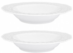 Набор тарелок суповых «Белый узор» - Фото 2