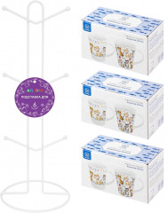 Набор кружек на металлической подставке «Кошачья жизнь» - Фото 6