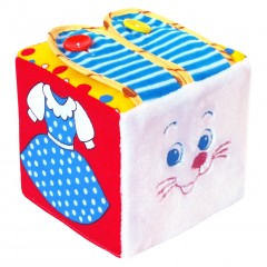 Развивающий кубик "Жмурки". Зайка - Фото 1