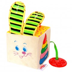 Развивающий кубик "Жмурки". Зайка - Фото 4