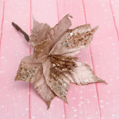 Украшение новогоднее «Пуансеттия — Блеск» - Фото 1