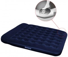 Надувной матрас «Easy Inflate Flocked Air Bed» (203х183х28 см) - Фото 1