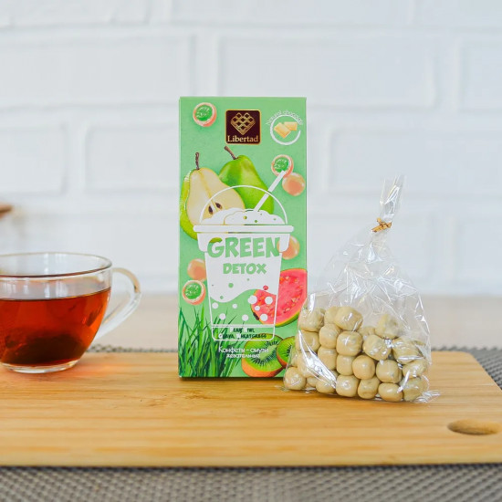 Конфеты жевательные в белом шоколаде «Green detox»