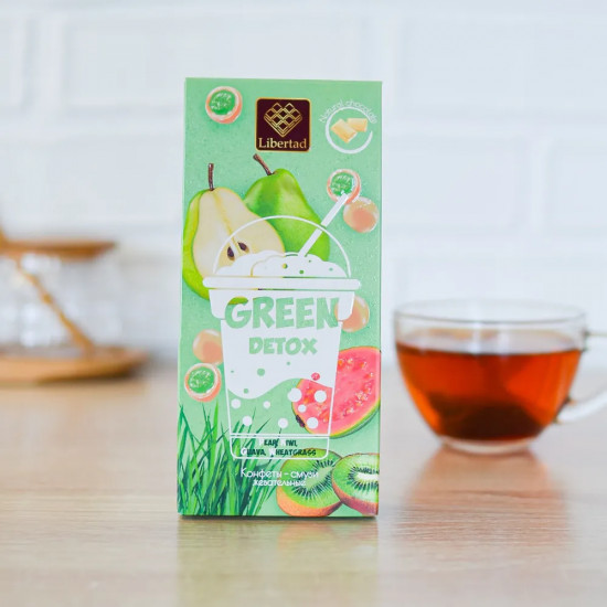 Конфеты жевательные в белом шоколаде «Green detox»