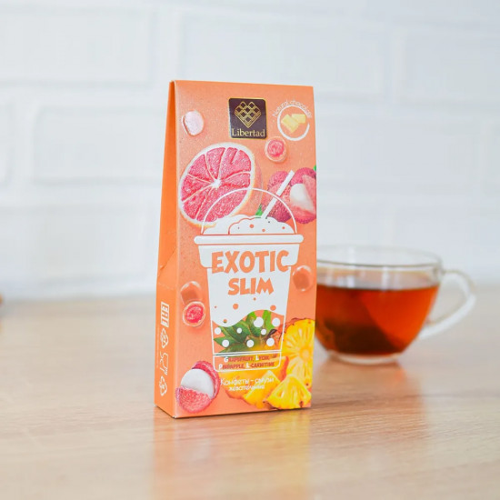 Конфеты жевательные в белом шоколаде «Exotic slim»