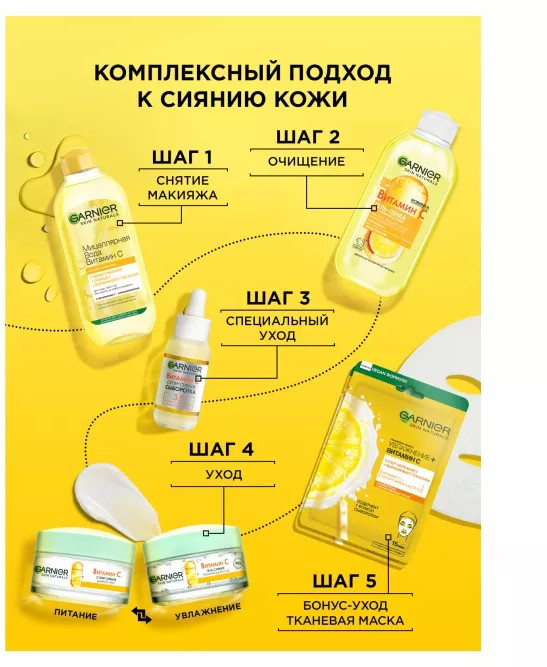 Гель-пенка для умывания с витамином С — Skin Naturals — Garnier