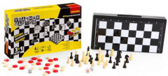 Набор настольных игр 3в1 «Шашки, шахматы, нарды» - Фото 1