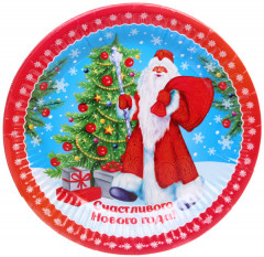Набор тарелок «Счастливого Нового года — Дед Мороз» - Фото 1