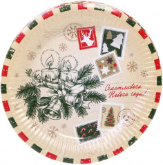 Набор тарелок бумажных «Новогоднее письмо» - Фото 1