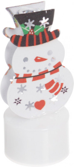 Сувенир с подсветкой «Снеговичок в шляпе»