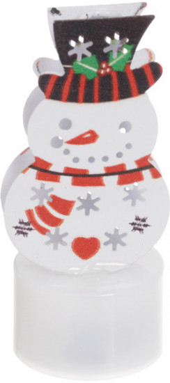 Сувенир с подсветкой «Снеговичок в шляпе»
