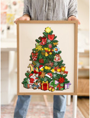 Пазл деревянный «Новогодняя Елка» - Фото 4