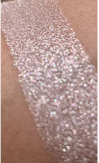 Тени для век перламутровые «Glitter eyeshadow», оттенок 134 белый перламутр с ультра мелкой слюдой