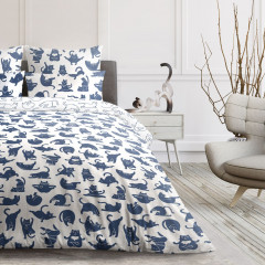 Комплект постельного белья «Yoga cat» - Фото 1