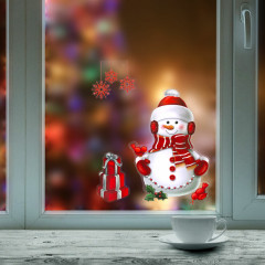 Наклейка для окон многоразовая «Снеговик с подарками» - Фото 4