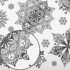 Наклейка для окон многоразовая «Снежинки» - Фото 3