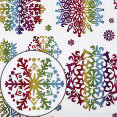 Наклейка для окон многоразовая «Снежинки» - Фото 2