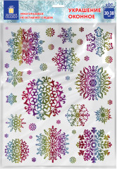 Наклейка для окон многоразовая «Снежинки» - Фото 5