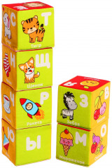 Кубики мягкие «Алфавит в картинках» - Фото 3