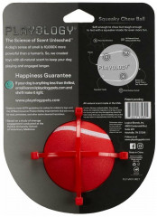 Игрушка для собак с ароматом говядины, пищалкой «Squeaky chew ball» - Фото 1