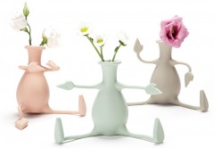 Ваза для цветов с гибкими ручками, персиковая - Фото 1