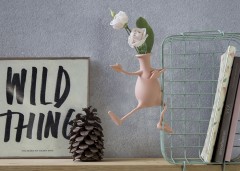 Ваза для цветов с гибкими ручками, персиковая - Фото 3